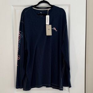 Tommy Bahama Men's Navy Long Sleeve Tee